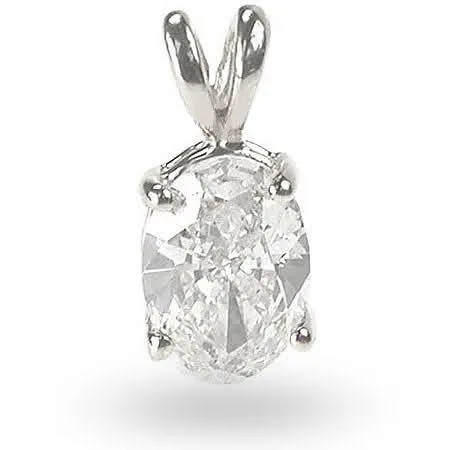0.35-1.50 CT Oval Cut Diamonds - Solitaire Pendant