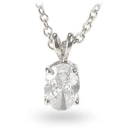 0.35-1.50 CT Oval Cut Diamonds - Solitaire Pendant