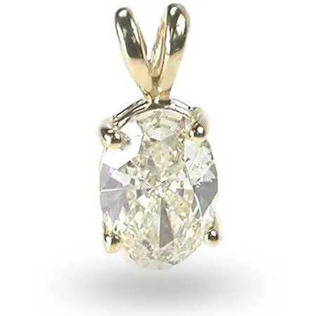 0.35-1.50 CT Oval Cut Diamonds - Solitaire Pendant