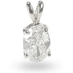 0.35-1.50 CT Oval Cut Diamonds - Solitaire Pendant