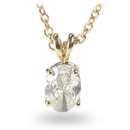 0.35-1.50 CT Oval Cut Diamonds - Solitaire Pendant