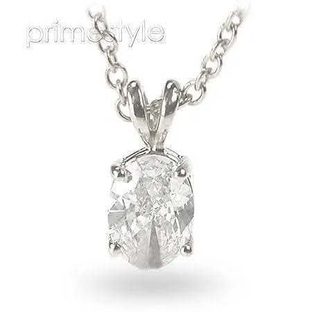 0.35-1.50 CT Oval Cut Diamonds - Solitaire Pendant