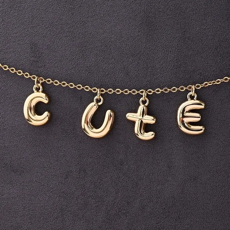 1 Pc/Package 18x12mm 18x11mm 18x13mm Hole 3~3.9mm Copper Gold Plated Letter Polished Pendant Chain