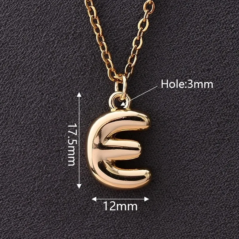 1 Pc/Package 18x12mm 18x11mm 18x13mm Hole 3~3.9mm Copper Gold Plated Letter Polished Pendant Chain