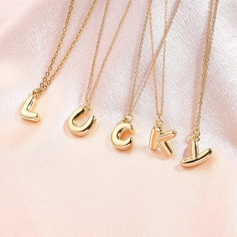 1 Pc/Package 18x12mm 18x11mm 18x13mm Hole 3~3.9mm Copper Gold Plated Letter Polished Pendant Chain