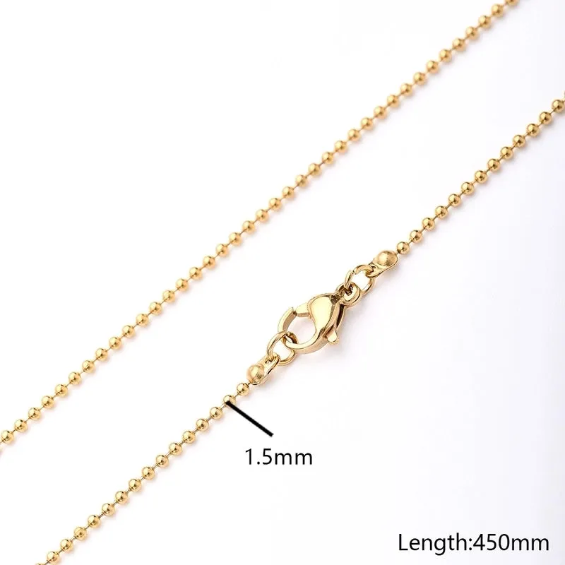 1 Pc/Package 18x12mm 18x11mm 18x13mm Hole 3~3.9mm Copper Gold Plated Letter Polished Pendant Chain