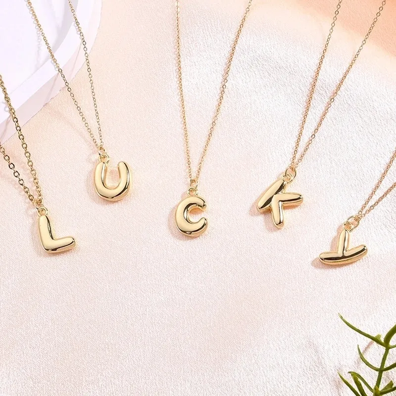 1 Pc/Package 18x12mm 18x11mm 18x13mm Hole 3~3.9mm Copper Gold Plated Letter Polished Pendant Chain