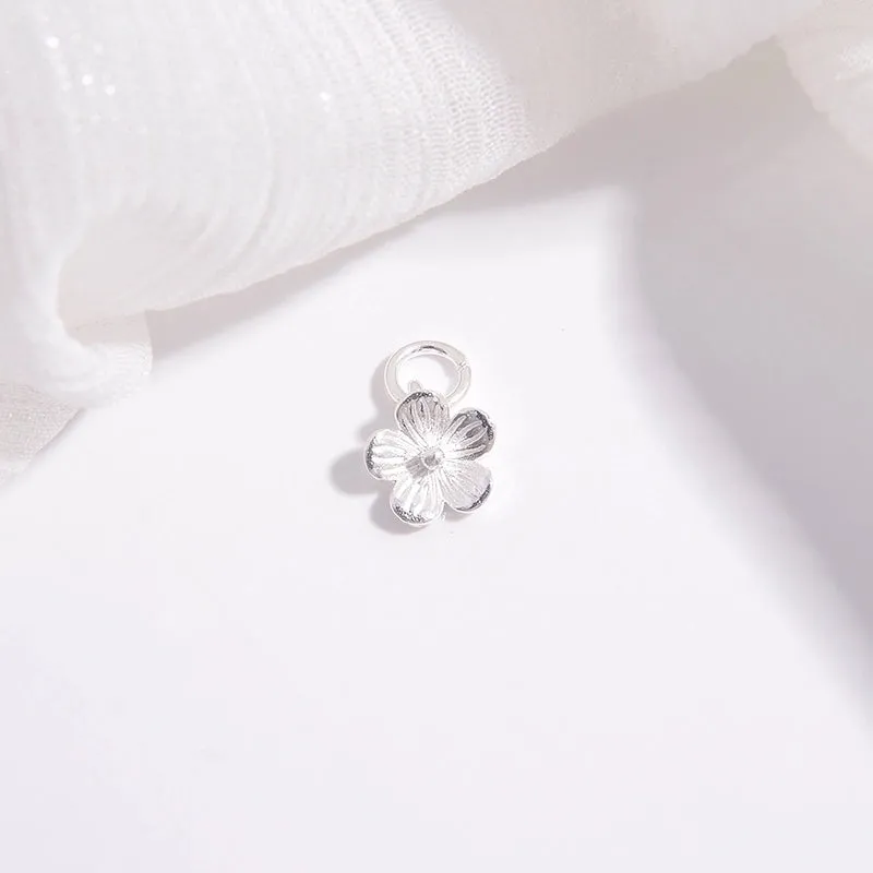 1 Piece 11.5*7.2mm Sterling Silver 18K Gold Plated Petal Lotus Carp Pendant