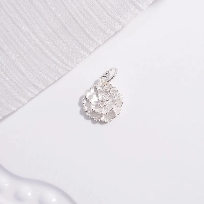 1 Piece 11.5*7.2mm Sterling Silver 18K Gold Plated Petal Lotus Carp Pendant