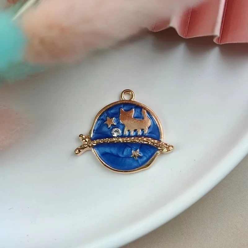 1 Piece 15 * 20mm 19*23mm 20*32mm Metal Star Moon Planet Polished Pendant