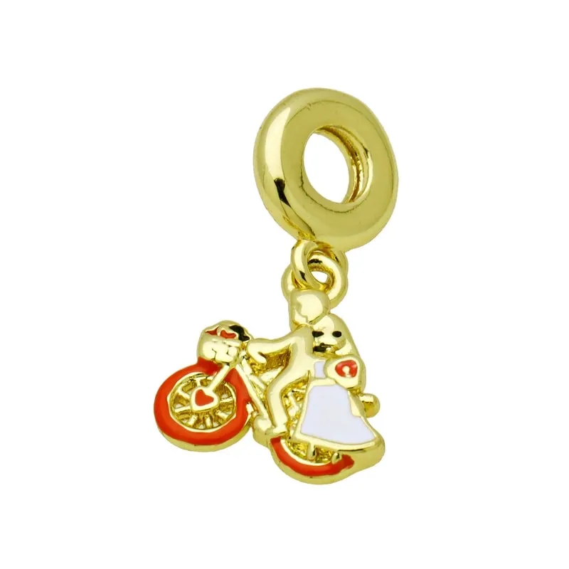1 Piece 27MM 28mm 29mm Copper Zircon Lipstick Heart Shape Flower Pendant