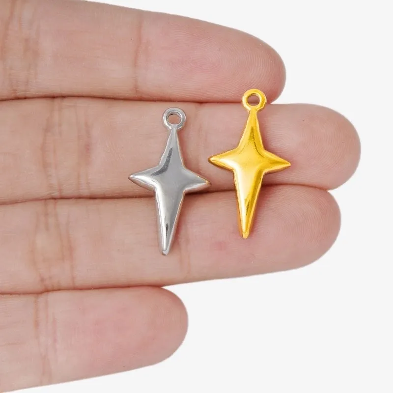 1 Piece  304 Stainless Steel 18K Gold Plated Star Pendant