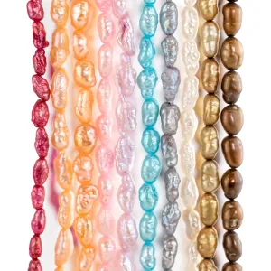 10 Strand Bundle: Vintage Rice Pearl Beads