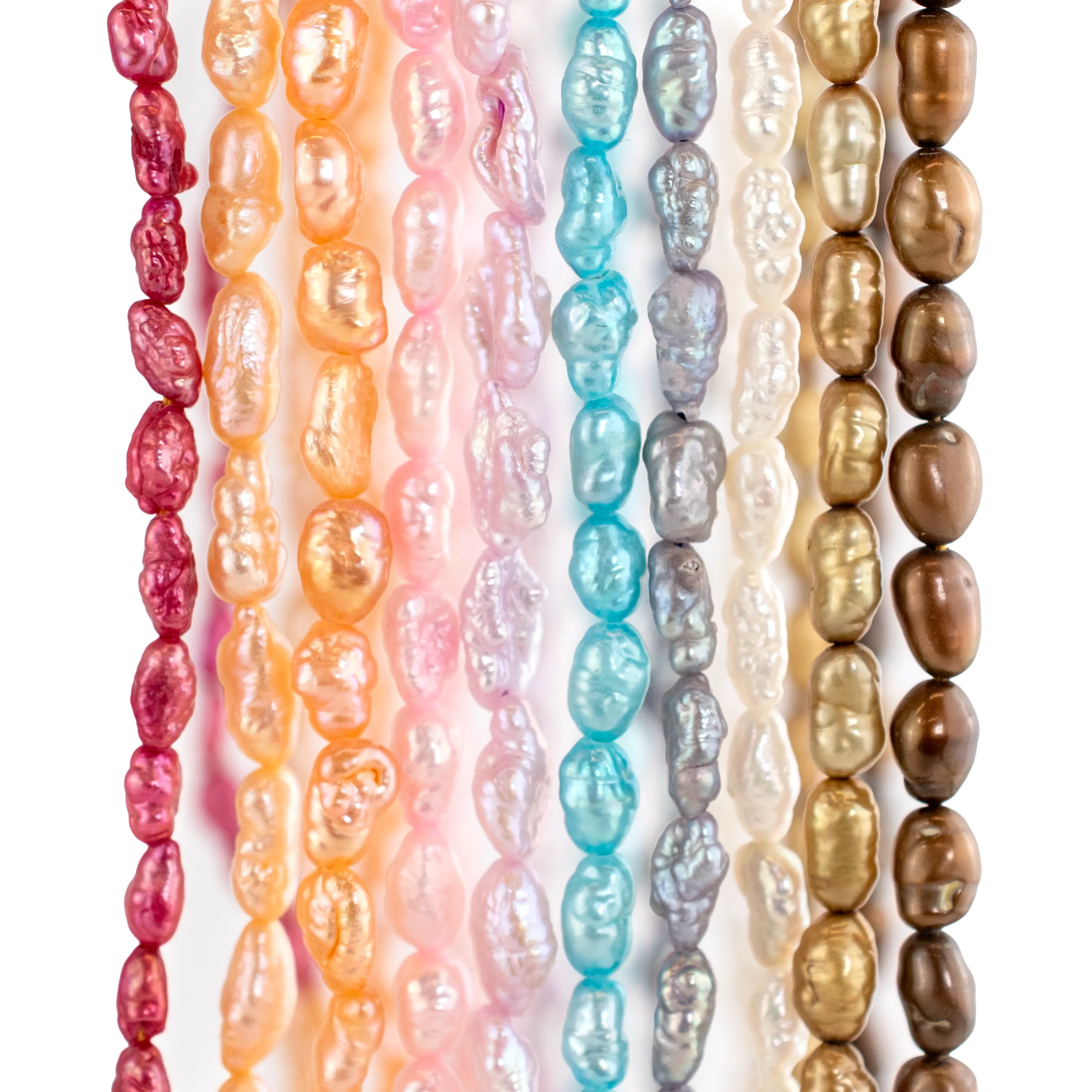 10 Strand Bundle: Vintage Rice Pearl Beads