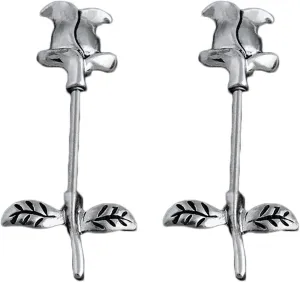 14G Stainless Steel Nipple Rings Rose Straight Barbell Bars Tongue Ring 14mm(9/16Inch) Body Piercing Jewelry