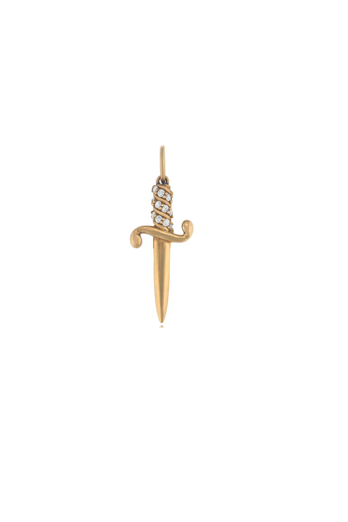 14K Diamond Dagger Charm