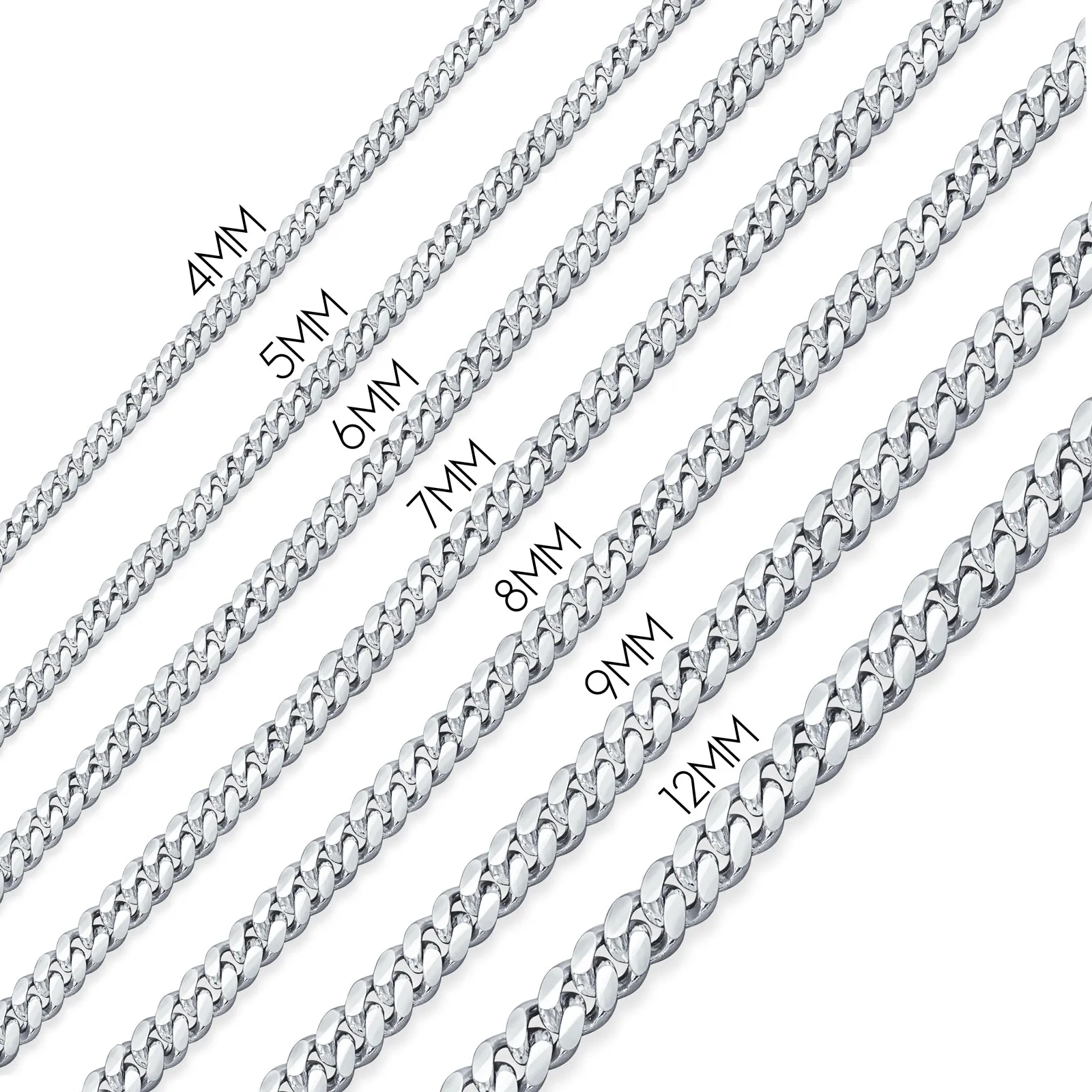 14K Gold Plated Black Stainless Steel Chain Necklace for Men - 5MM Curb Foxtail