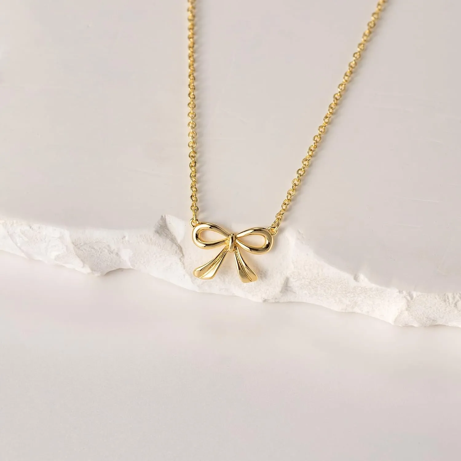 14K Gold Plated Dainty Butterfly Baseball Crown Compass Shell Starfish Airplane Bird Heart Lightning Leaf Turtle Horse Cherry Paperclip Bow Necklace Simple Jewelry