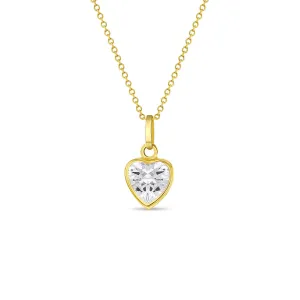 14k Gold Sparkling Heart Women's Pendant/Necklace