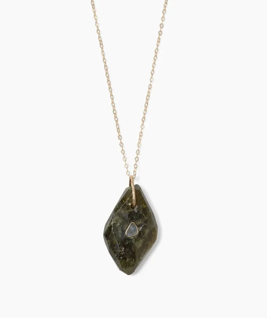 14k Green Garnet Necklace