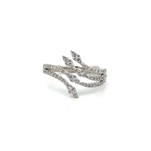 14K White Gold 0.40ctw Diamond Open Design Ring
