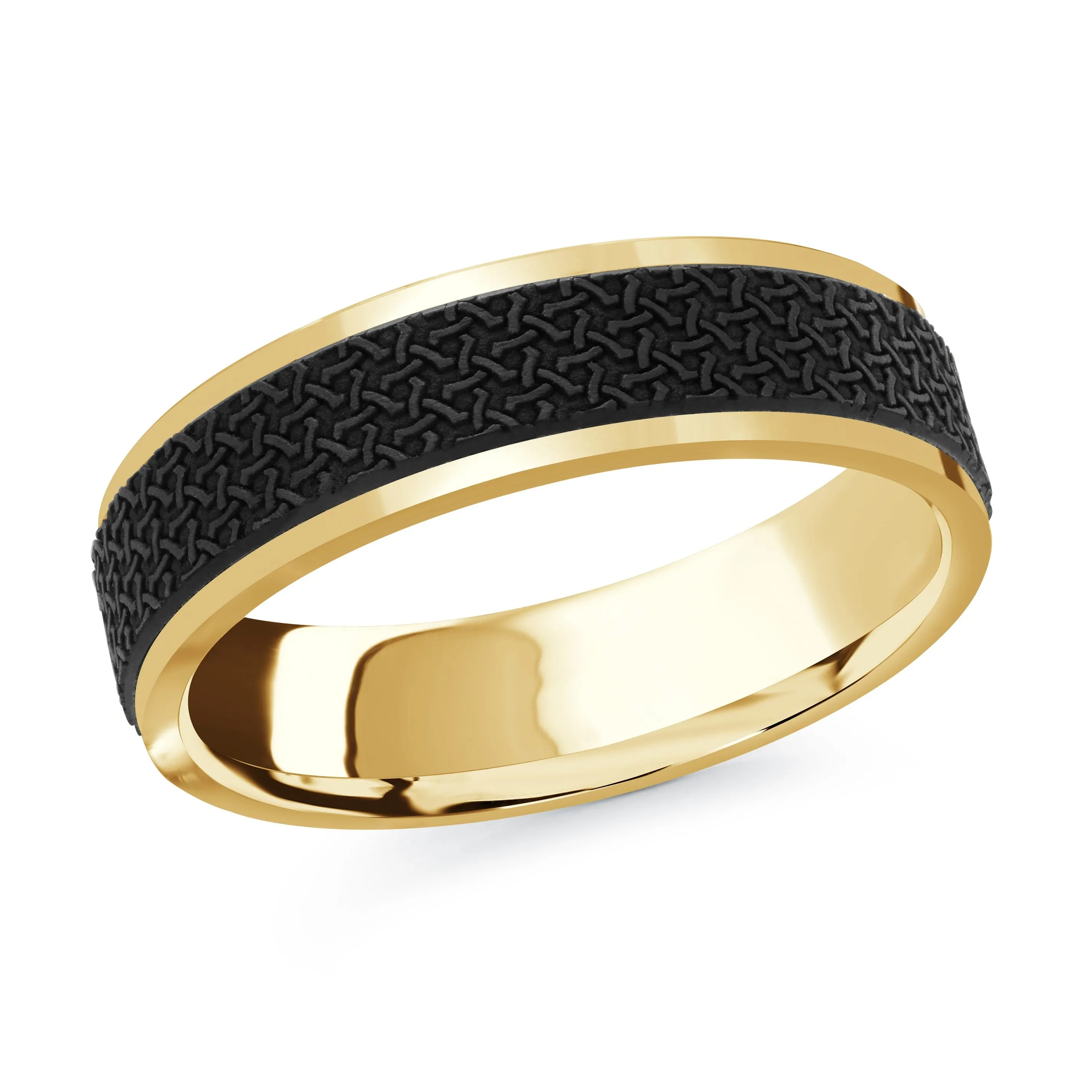 14K Yellow Gold Ring from the Noir Collection by Malo - MRDA-079-6Y