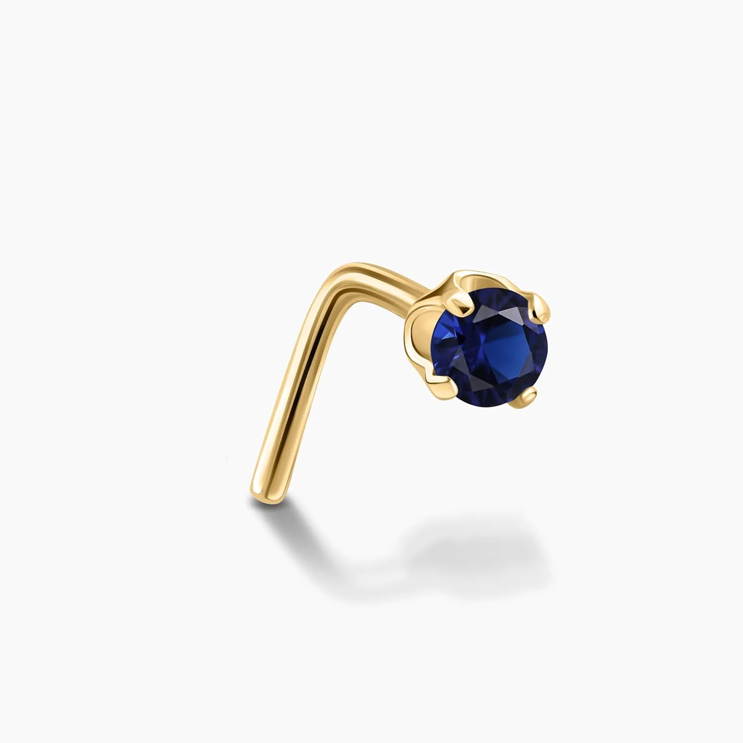 14K Yellow Gold Ruby/Sapphire/Emerald Single Stud Earring, 2mm Round Gemstone, Prong Setting, Stud Earrings For Women, Gemstone Jewelry, Gift For Her, Minimalist Jewelry, Jewelry For Women