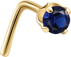 14K Yellow Gold Ruby/Sapphire/Emerald Single Stud Earring, 2mm Round Gemstone, Prong Setting, Stud Earrings For Women, Gemstone Jewelry, Gift For Her, Minimalist Jewelry, Jewelry For Women