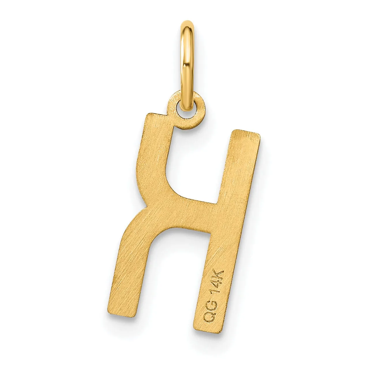14k Yellow Gold Women's Letter K Initial Charm Pendant