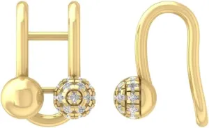 14K Yellow or White Gold Lab Grown Diamond Ear Cuffs Dangle Earrings (1/6 cttw, VS Clarity, D-F Color)