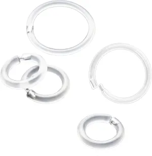 16 Gauge Anti-Allergy Unisex Plastic Hoop Ear Retainers, Clear Nose Rings, With Buckle, For Sensitive Ears & Skin