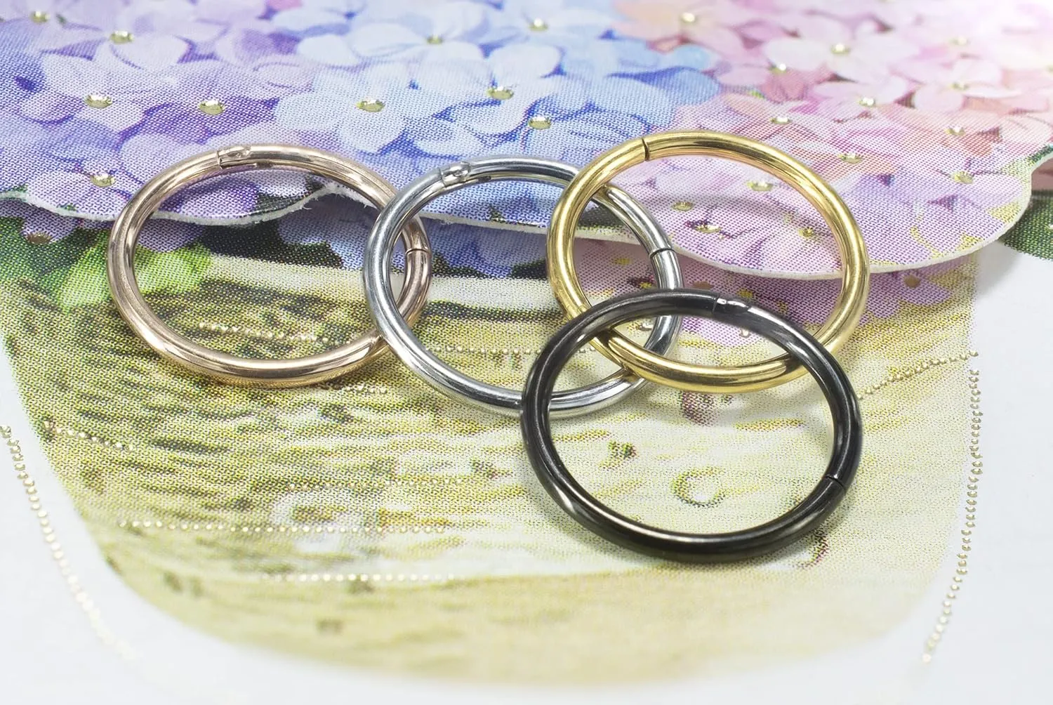 16G 18G 20G Stainless Steel Hinged Clicker Segment Septum Nose Lip Ring Hoop Cartilage Tragus Sleeper Earrings Body Piercing Jewelry for Women Men 6mm 7mm 8mm 9mm 10mm Mix Colors A Set