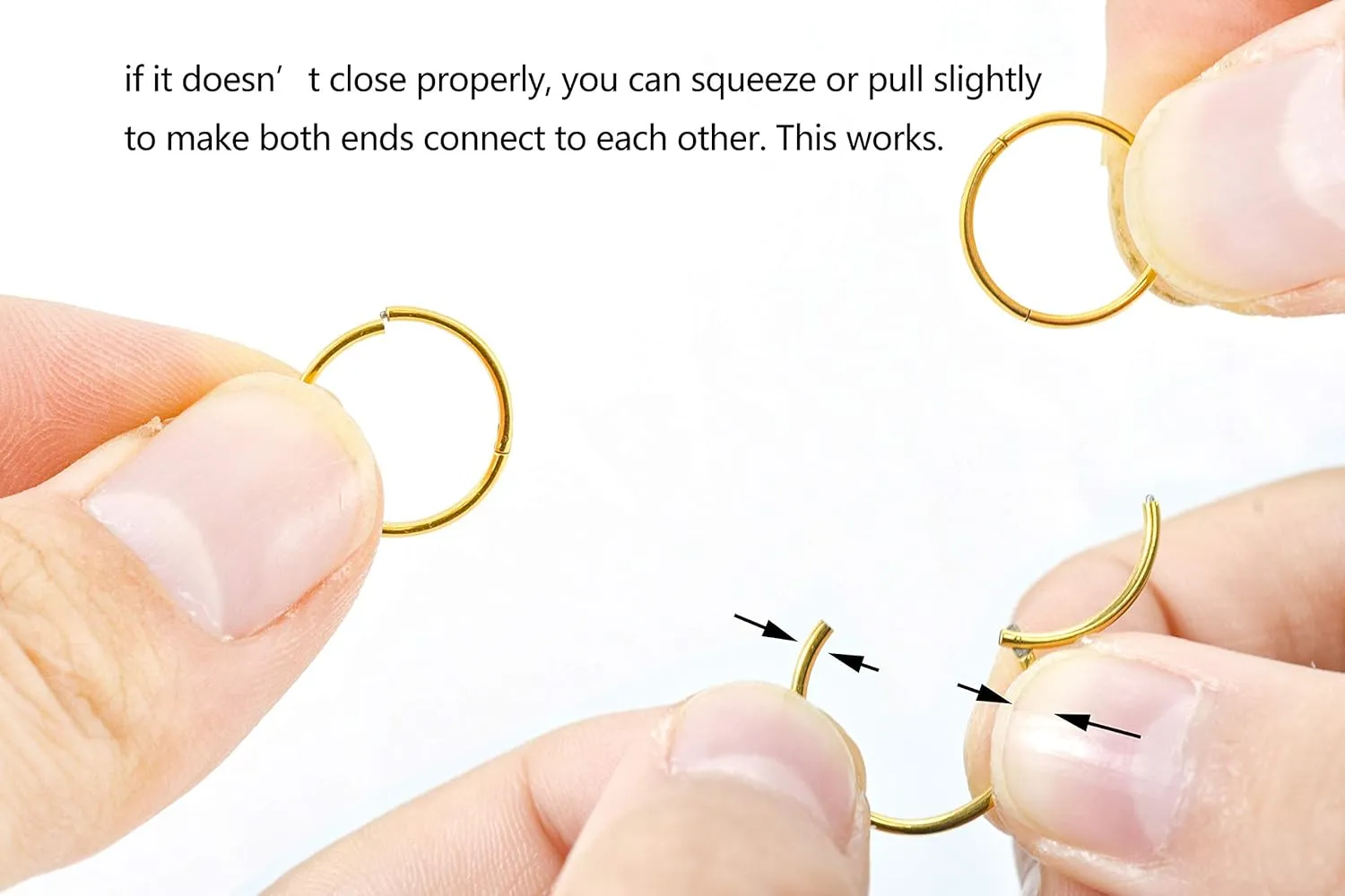 16G 18G 20G Stainless Steel Hinged Clicker Segment Septum Nose Lip Ring Hoop Cartilage Tragus Sleeper Earrings Body Piercing Jewelry for Women Men 6mm 7mm 8mm 9mm 10mm Mix Colors A Set
