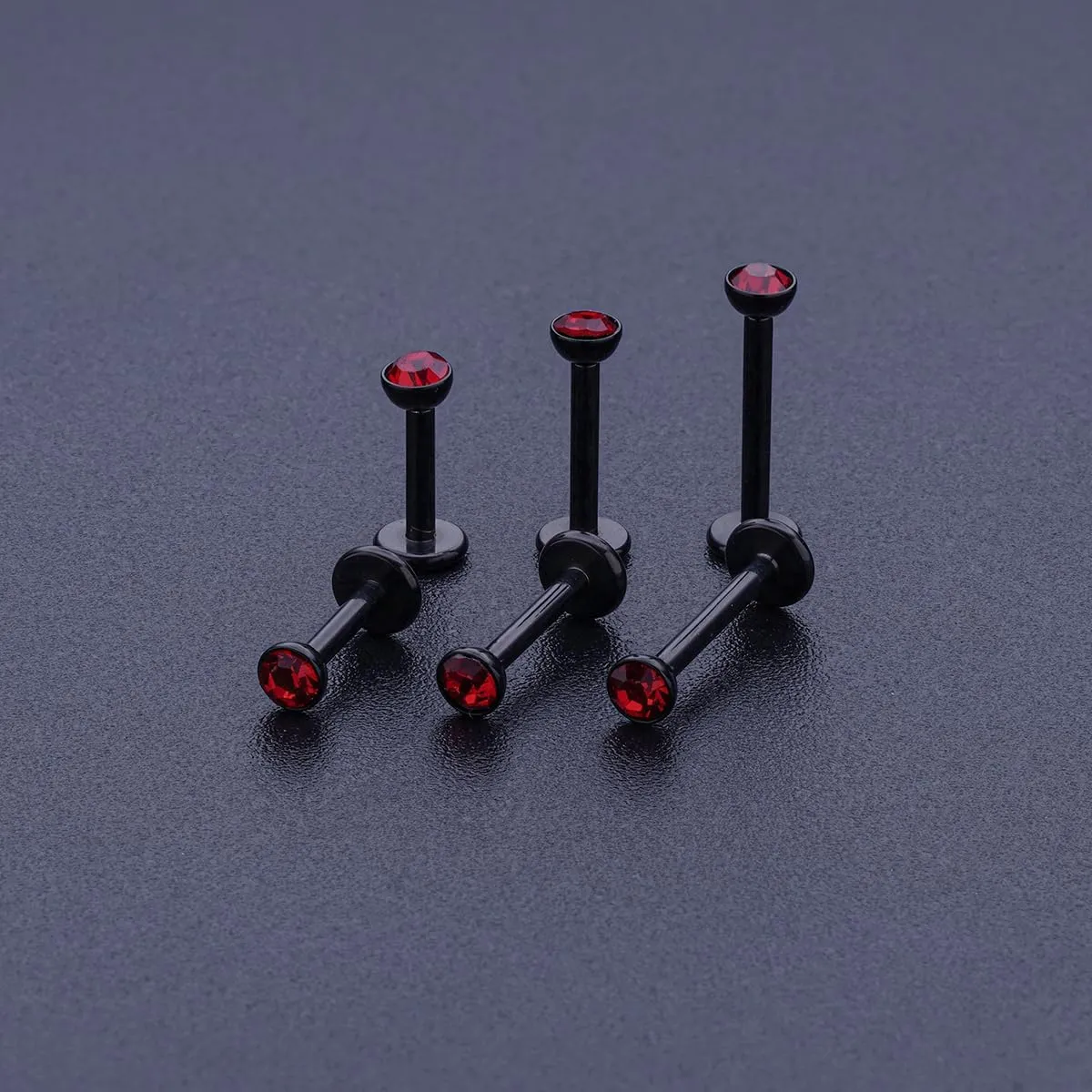 16G 18G Threadless Lip Ring 316L Surgical Steel 6mm 8mm 10mm Labret Jewelry for Tragus, Conch, Helix, Earlobe - Push in Nose Studs CZ Stud Earrings Monroe Piercing Jewelry for Women Men