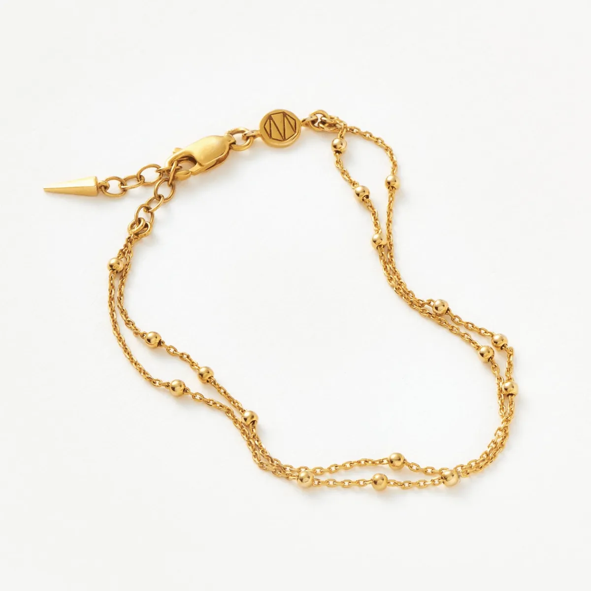 18K Gold Vermeil Double Chain Bracelet