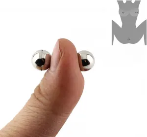 2 Pcs 0.39in Nipple Clamps Non Piercing, Fake Nipple Rings, Fake Nipple bar Magnetic Nipple Rings, Non-Piercing Magnetic Nipple Ring Women's Faux Body Piercing Jewelry