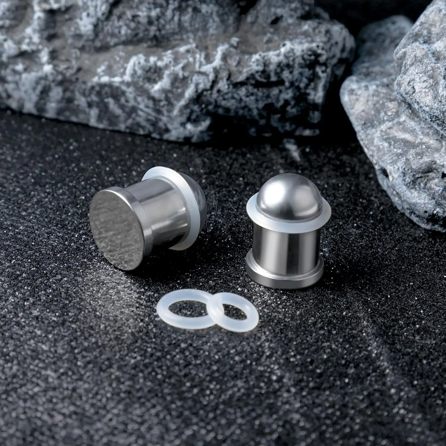20-26Pcs Ear Stretching Kit 1-7mm/7.5-12mm Plugs for Ears Gauges with O-Rings Stainless Steel Gauge Stretching Kit with Aftercare Jojoba Oil Ear Expander Body Piercing Jewelry for Women Men