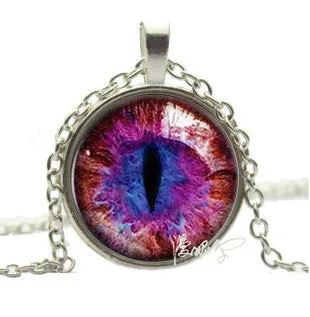 2016 Vintage Jewelry Wholesale Blue Green Cat Eye Necklace Pendant Fashion Charming Rhinestone Ethnic Necklace for Men Women