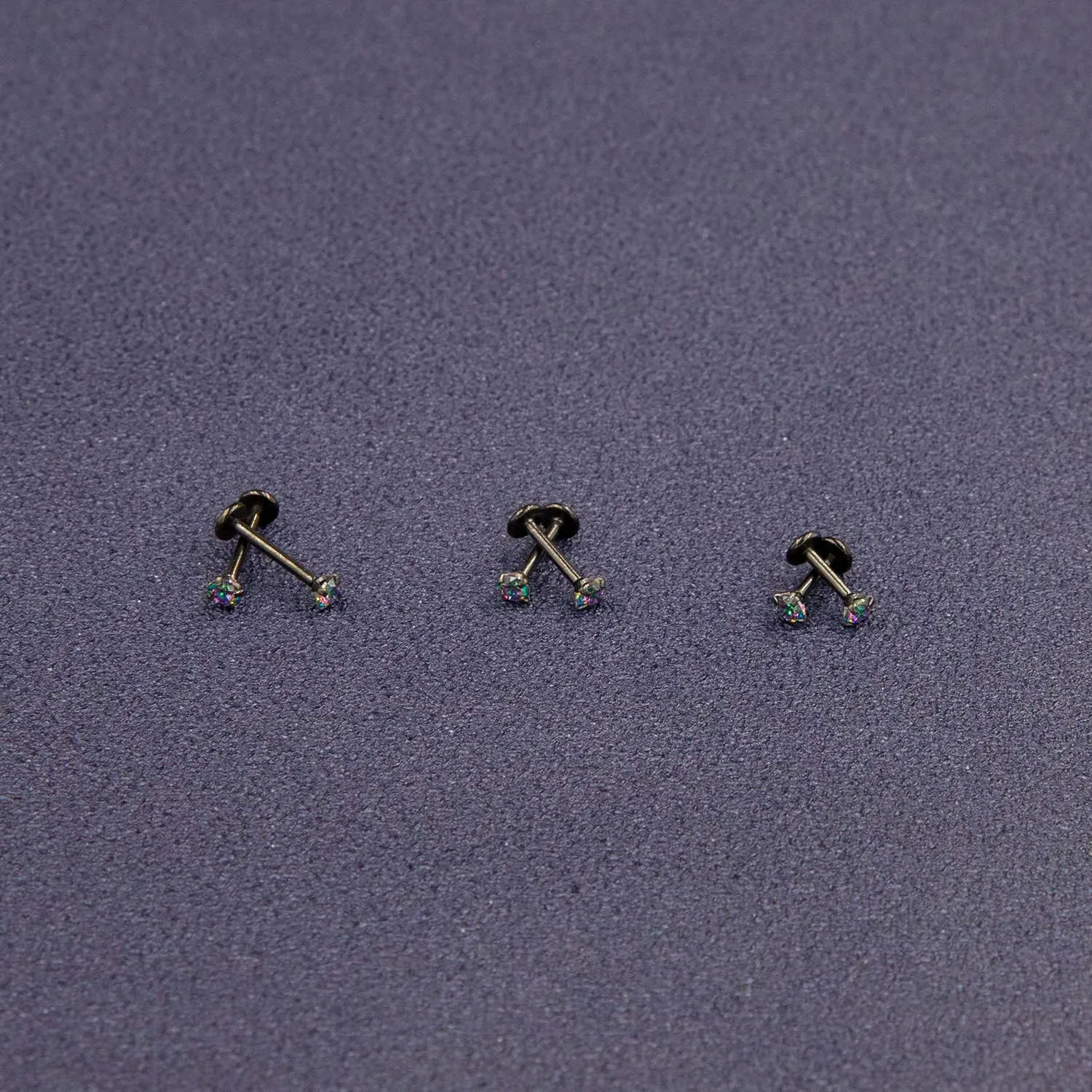 20G 18G 16G Threadless Push in Lip Ring Stainless Steel 3mm Clear CZ Stud Top 6mm 8mm 10mm Labret Tragus Nose Cartilage Daith Stud Earring Flat Back Monroe Piercing Jewelry for Women Men