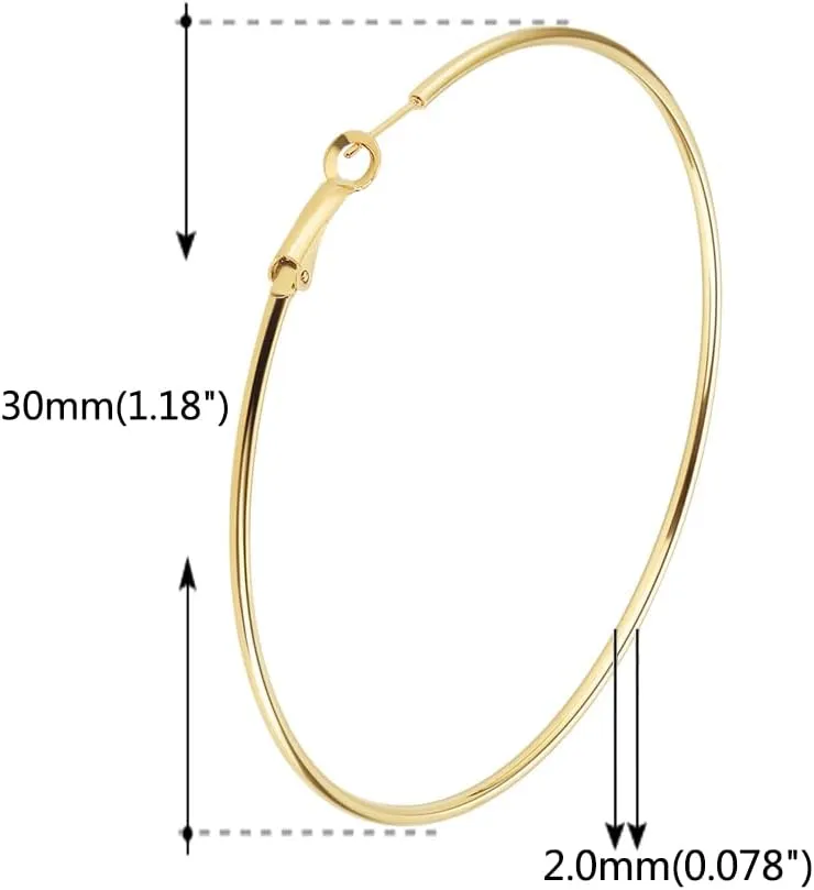 3 Pairs Big Hoop Earrings for Women, 14K Gold Plated Rose Gold Plated Silver Stainless Steel Large Hoops Set for Women