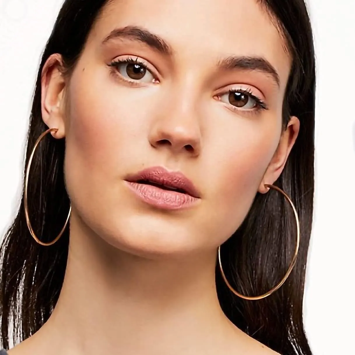 3 Pairs Big Hoop Earrings for Women, 14K Gold Plated Rose Gold Plated Silver Stainless Steel Large Hoops Set for Women