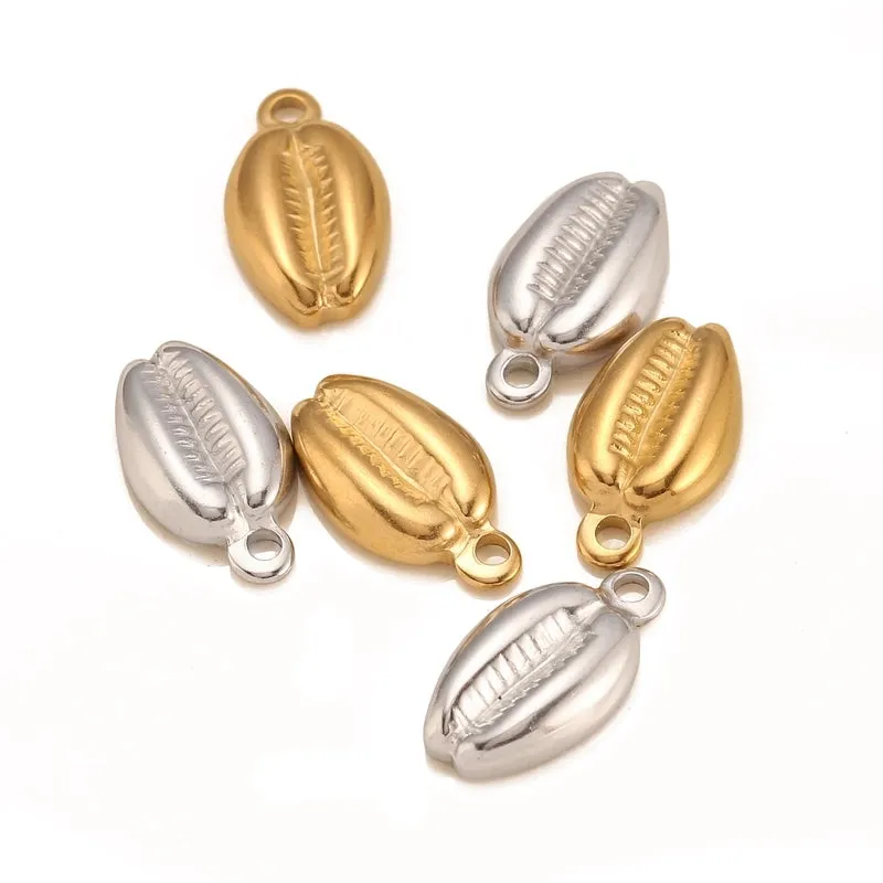 3 PCS/Package 19*10mm 304 Stainless Steel Shell Pendant