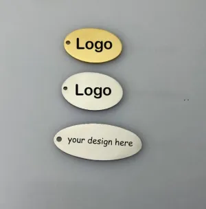 30 Personalized Charm, Jewelry Making Gold Silver Custom Charm, Oval Stainless Steel Logo Charm Beads, Laser Engraved Beads For Bracelets