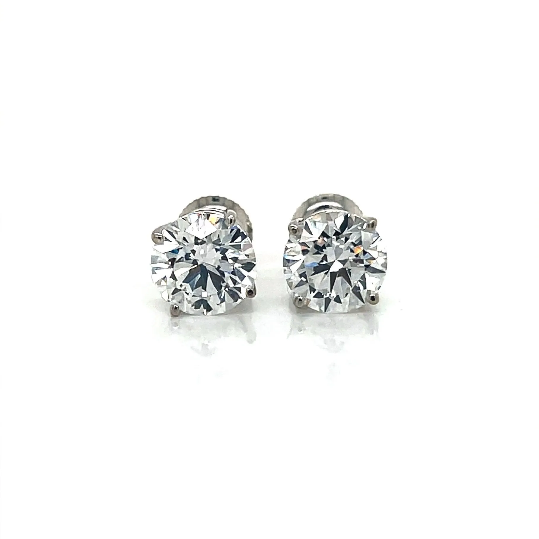 3CT Diamond Stud Earrings