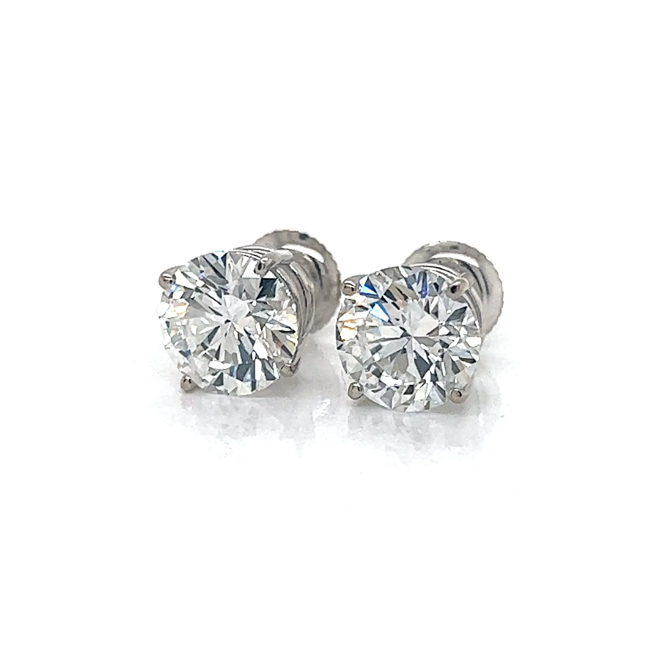 3CT Diamond Stud Earrings