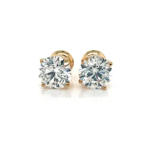 3CT Diamond Stud Earrings