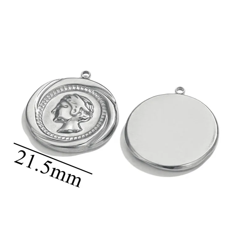 5 PCS/Package Stainless Steel Crown Pendant