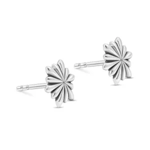 925 Sterling Silver Flower Stud Earrings - Dainty Flower Studs, Tiny Handmade Jewelry, Pushback Closure Earrings, Simple Minimalist Fashionable Gift for Young Women