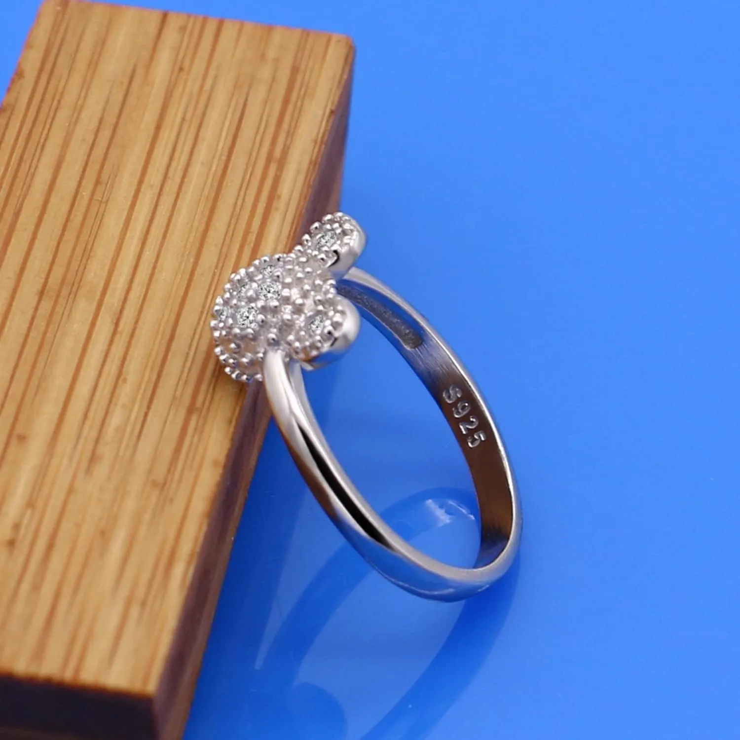 925 Sterling Silver Ring Woman Matte Design Mickey Ring Size 3-4-5-6-7-8-9# Real Solid Silver Charm Jewelry Gift