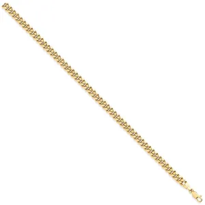9ct Yellow Gold Hollow 4mm 7 Inch Domed Curb Bracelet 5.5g